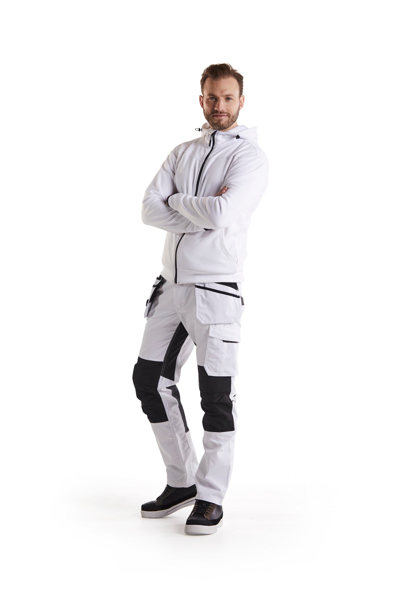 3363 PAINTERS HOODIE WITH FULL ZIPPER