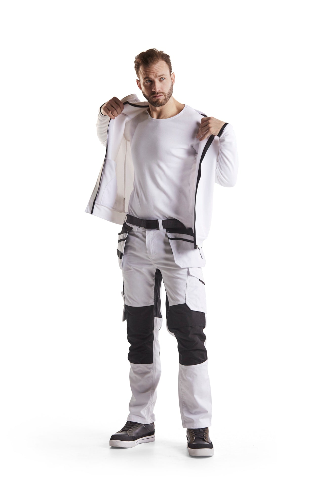 3363 PAINTERS HOODIE WITH FULL ZIPPER