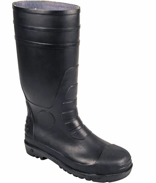 Metal top toe boots