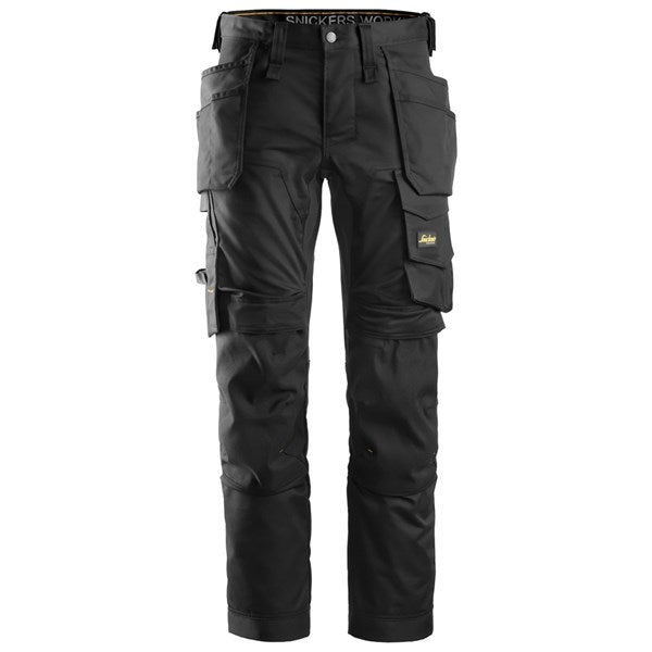 6241 SNICKERS BLACK AllroundWork Stretch Holster Pocket Slimfit Trousers