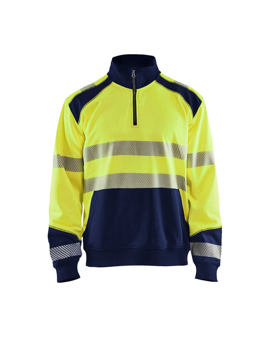 3556 Hi-Vis sweatshirt with half zip
