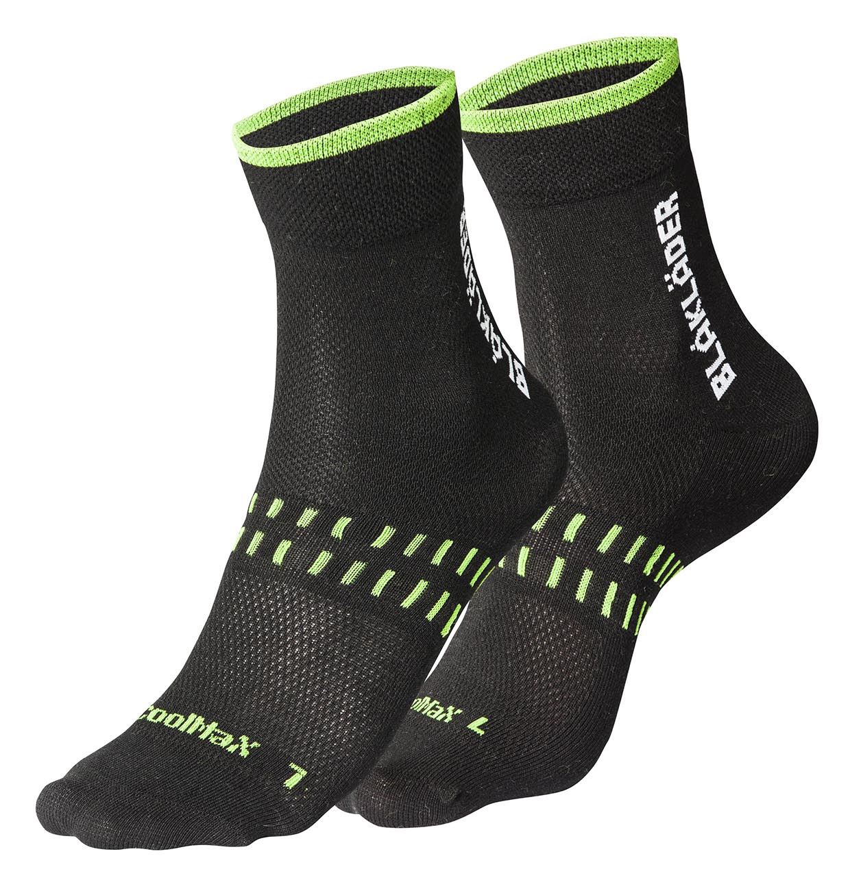 2190 (2 pairs) Sock DRY Black/NEON Green