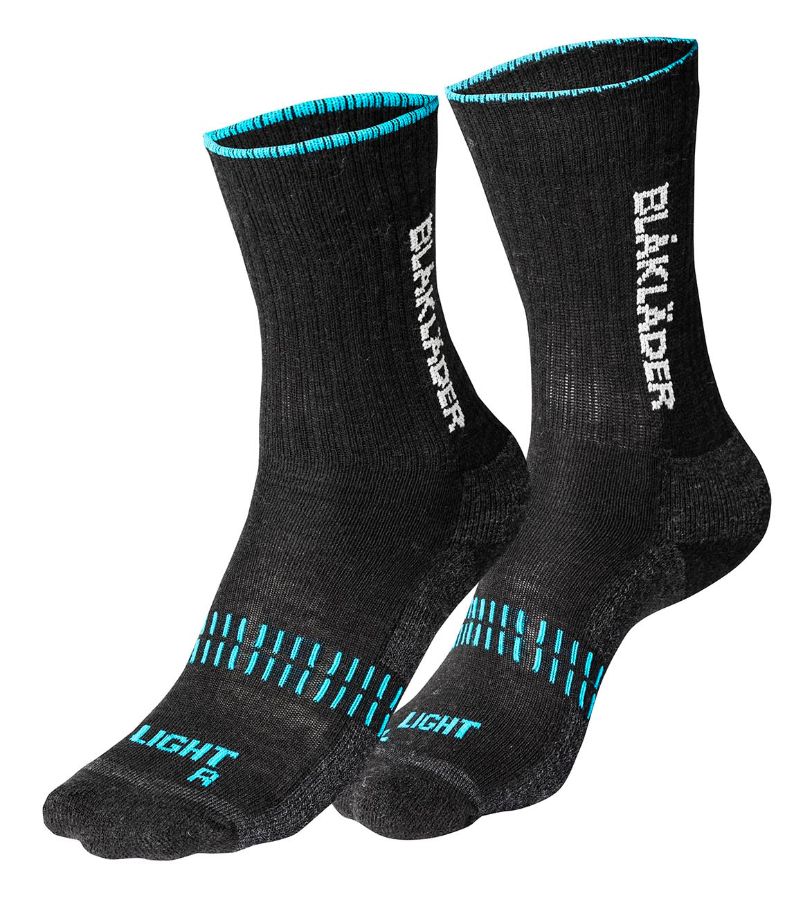 2191 Functional sock LIGHT Black / NEON Blue